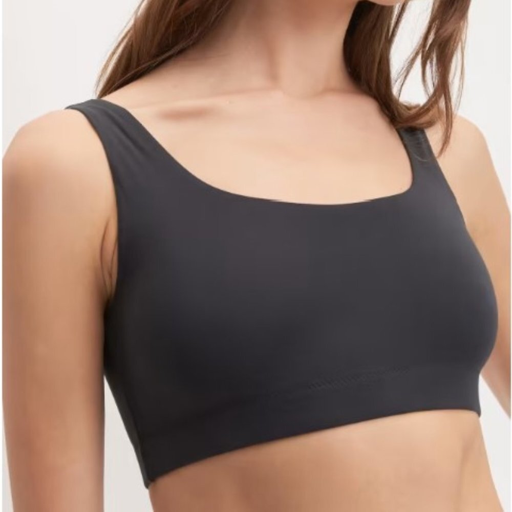 Everlane The Cotton‎ Tank Bra Black Size X-Small